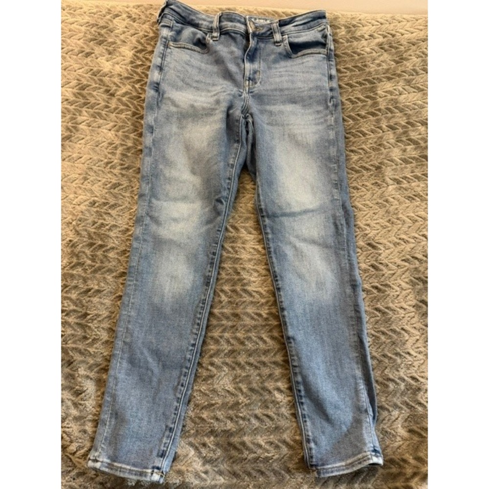 American Eagle Ne(x)t Level Stretch Jegging Light Wash Jeans Size 8S 0295